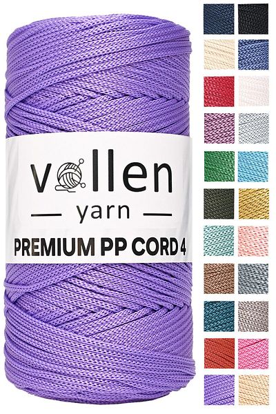 vollen yarn 200gr/230m Premium Polyester Macrame Thread 2mm, Macrame Thread, Macrame, Supla, Bag Thread, Lilac