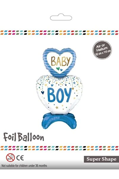 BEY AMBALAJ Men's Gender Party Concept Foil Balloon, Self Standing with Stand...