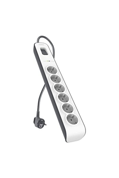 Belkin Akım Korumalı 6'lı Priz 650J, 2M Kablo - Beyaz