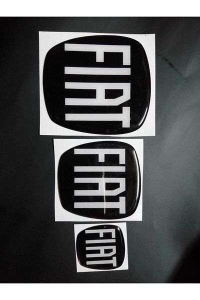 CVS Fiat Egea Black Hatchback Logo Set - 3 Pieces