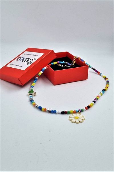 KRIMO Kpop Aespa Karina Daisy Beaded Necklace