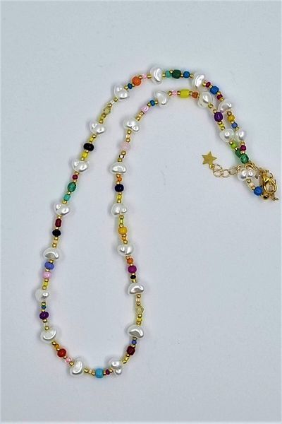 KRIMO Kpop Exo Sehun Pearl and Bead Necklace