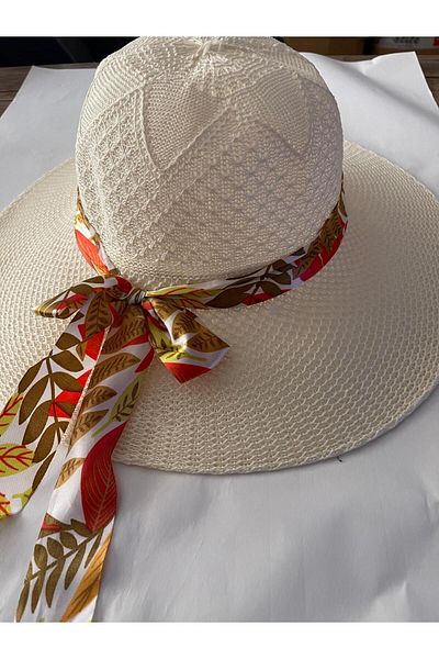 C&Z Cream Colored Wide Cut Women's Beach Hat