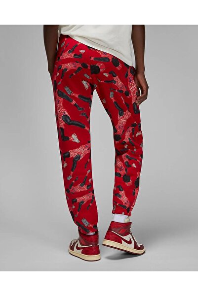Nike Jordan Brooklyn Fleece Printed Kırmızı Kadın Eşofman Altı