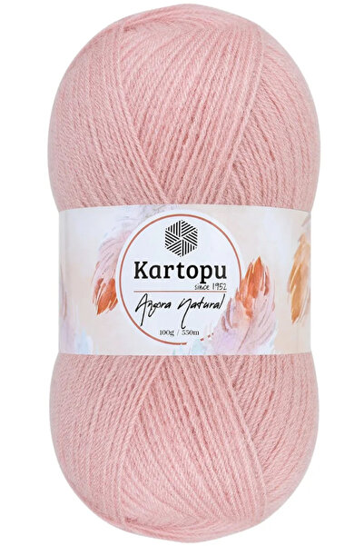 Kartopu Angora Natural Pembe K780 Ince Yeleklik Yünlü Ip 100gr