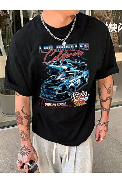 Jose Clothing Tricou oversize imprimat din bumbac organic