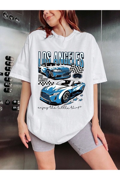 Jose Clothing Tricou oversize imprimat din bumbac organic