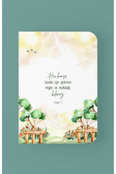 Dava Adamı Yayınları A6 Lined Hiding Notification and Happiness Can'T Know Mini Notebook - Nobody for Himself