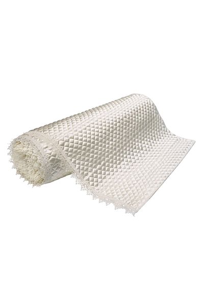 Kaizen Carpet Cream 45 Cm X 10 Mt Luxury Satin Quilted French Guipure Detail Shelf Drawer Cover/Cabinet Cover