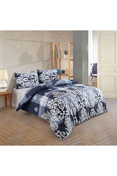 kristal home Set cuvertură de pilota dublă de cristal albastru - Gala