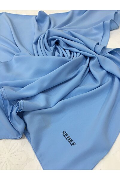 Sedef Medine Ipeği Şal,bebe Mavisi,70x200