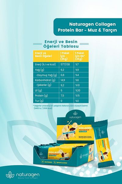 Naturagen Gluten-Free Protein Bar 5,000 Mg Pure Collagen 12 Pieces