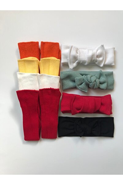 Nis butik Baby Gift Set of 8 Bandana Knee Socks