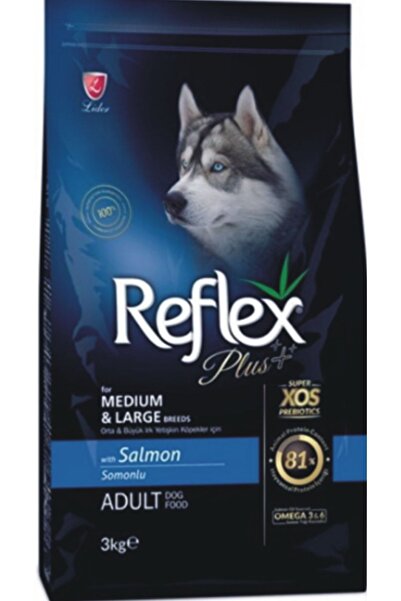 Reflex Orta Ve Iri Irk Somonlu Yetişkin Köpek Maması 3 Kg.