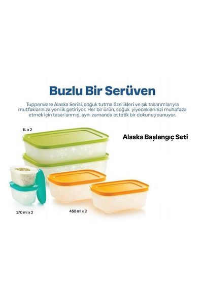 Tupperware ALASKA Starter Set 2x1lt 2x450ml 2x170ml Deep Freezer Alaska Starter Set