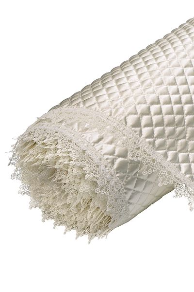 Kaizen Carpet Cream 45 Cm X 10 Mt Luxury Satin Quilted French Guipure Detail Shelf Drawer Cover/Cabinet Cover