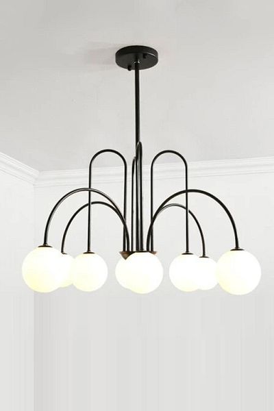 Ömür Avize Rachel Modern Closed Globe Glass Eight Chandelier