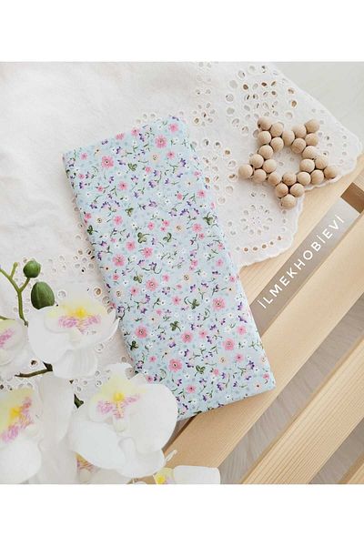 ilmekhobievi Poplin Fabric Tulip Pattern 100% Cotton 50X170 cm (1 Piece)