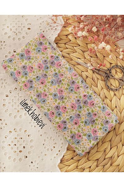 ilmekhobievi Poplin Fabric Rose Pattern 100% Cotton 50X170Cm (1Prç)