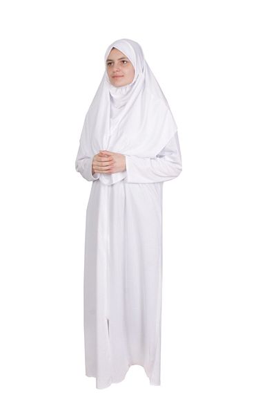 ZEHRANAZ NAMAZ ELBİSESİ White Zippered Prayer Dress