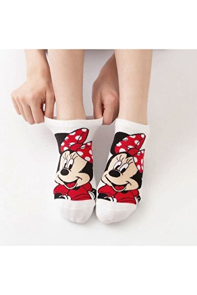 Meguca Socks Γυναικείες πολύχρωμες χαριτωμένοι χαρακτήρες Μποτάκια με μοτίβο Κάλτσες Σετ 5 ζευγαριών