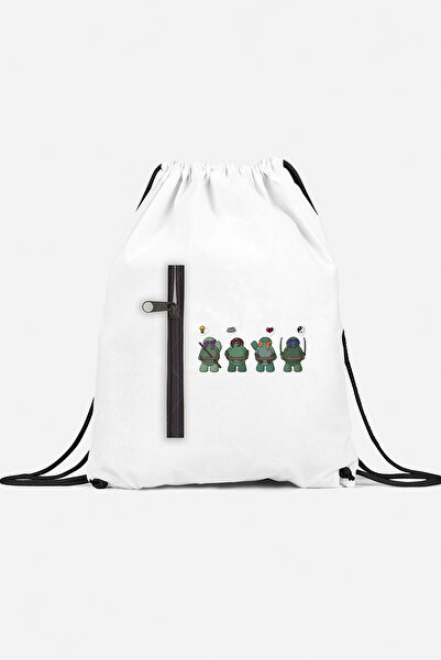 herotasarım حقيبة ظهر رياضية للسلاحف النينجا مع جيب bll4459