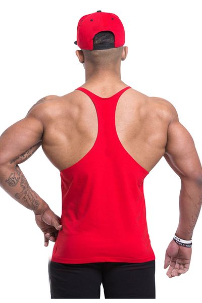 Ghedto Train Hard Win Easy Gym Fitness Tank Top Athlete Tank Top [red]