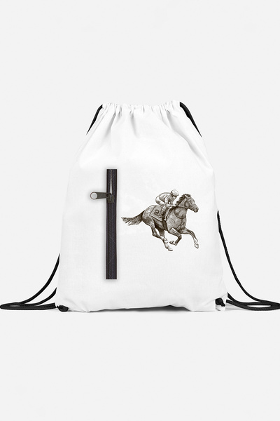 herotasarım Horse Racing Sports Backpack with Pockets Bll4457