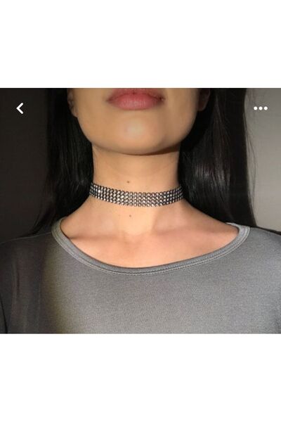 SmY Bag Stone Look Brand Design Necklace Choker