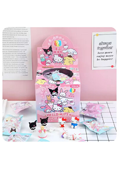 SANRIO 3D Karakter Sürpriz Kauçuk Silgi (3 Paket), Kuromi, Hello Kitty, Cinna...