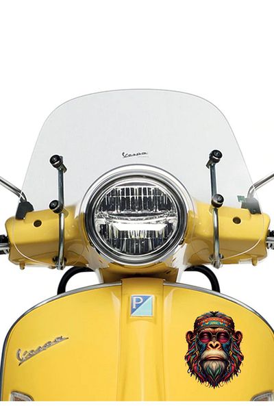 MegaSticker Autocolant colorat 13x12 cm Cool Cimpanzeu - Mașină, Motocicletă, Cască, Laptop, Geam