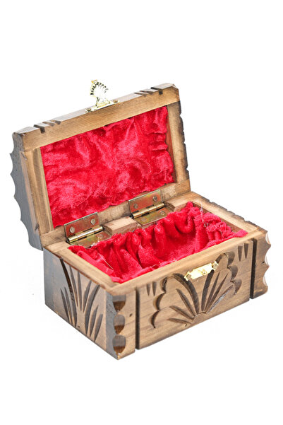 ThenTech Hediyelik Mücevherat Kutusu İçi Kadifeli Sandık Şeklinde Hediyelik O...