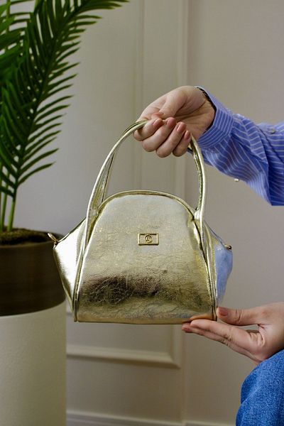 Molie Gold Colored Women's Hand and Shoulder Bag - Artificial Leather, Summer, Daily Use, Gift