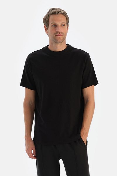 Dagi Ανδρικό μπλουζάκι Silk Finish - Μαύρο, Δις γιακάς