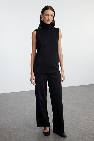 Trendyol Collection Black Knitwear Blouse, Cardigan and Trousers Set - Twoaw25Au00043