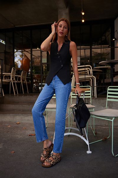 TRENDYOL SHOES Többszínű leopárdmintás barna dupla csatos női papucs TAKSS24TE00004