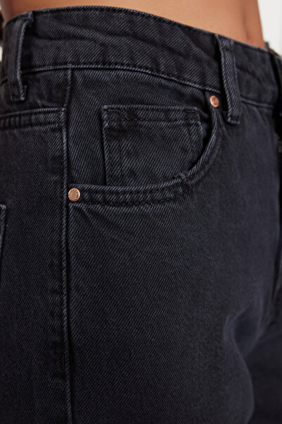 Trendyol Collection Široké černé džíny - normální pas Twoaw25je00176