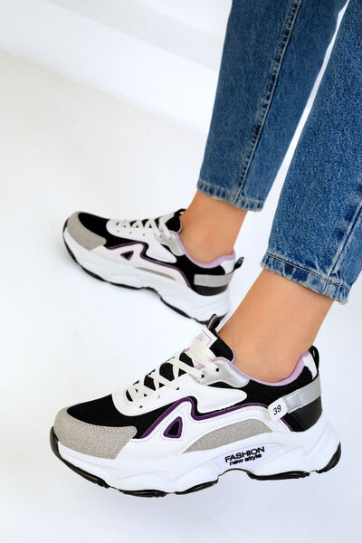 SOHO Eisweiß-Flieder Damen Sneaker 17834