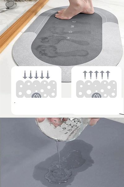 Vox Amoris Magic Water Absorbing Anti-Slip Bath Mat Bathroom Foot Mat (Hobicity)