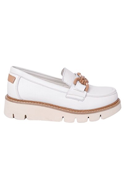 Mammamia D24ya-3205 Μπεζ Γυναικεία Δερμάτινα Παπούτσια