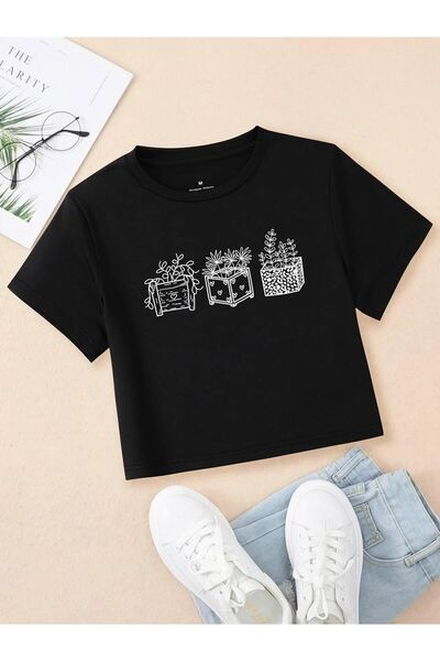 DAXİS Sportwear Company Τυπωμένο Crop Tshirt