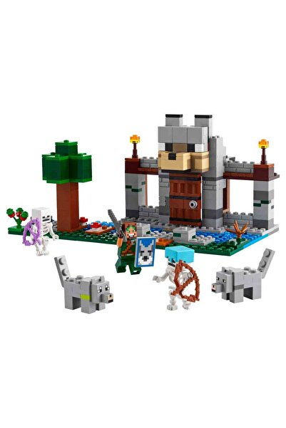 LEGO مينكراف تي وولف كاسل 21261 - هيكل عظمي للأطفال الذين يحبون ألعاب المغامرات لعمر 8 سنوات فما فوق