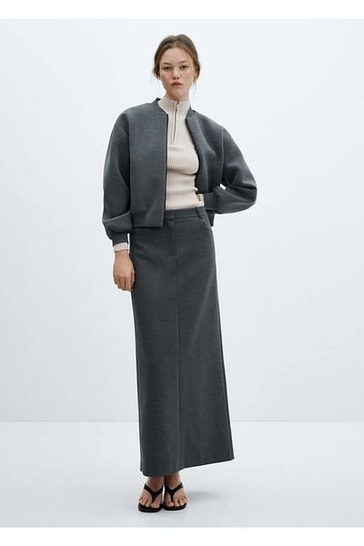MANGO Woman Sweter zapinany na zamek