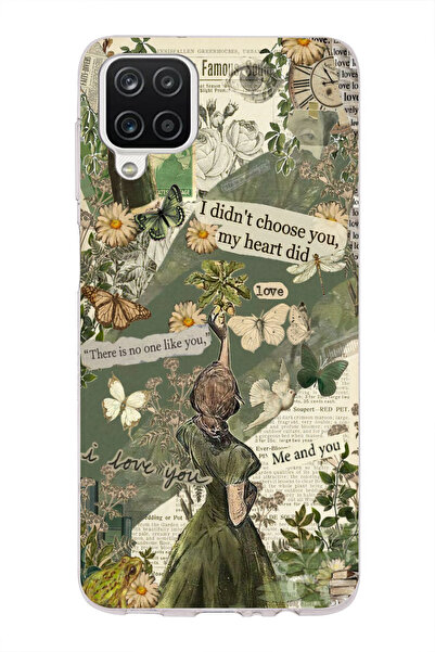 moonset Galaxy A12/M12 Uyumlu My Heart Did Tasarımlı Baskılı Şeffaf Telefon K...