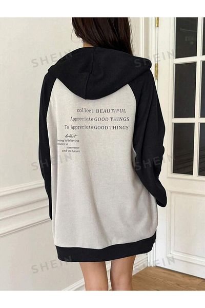 Machetta Unisex Χειμερινή ζακέτα με κουκούλα με κουκούλα με στάμπα στην πλάτη και μπροστά - Raglan Sleeve Hoodie