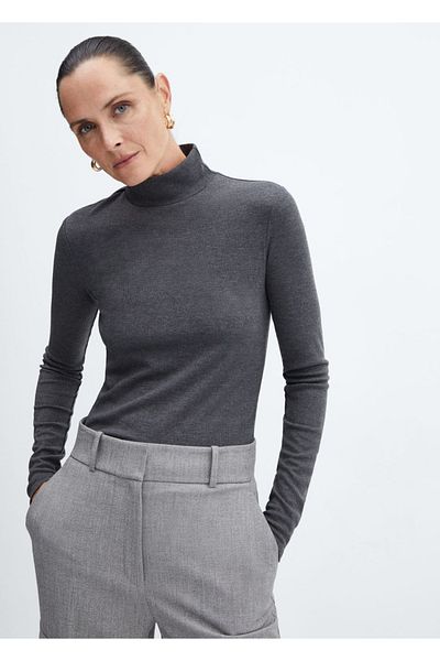 MANGO Woman Throat T-shirt