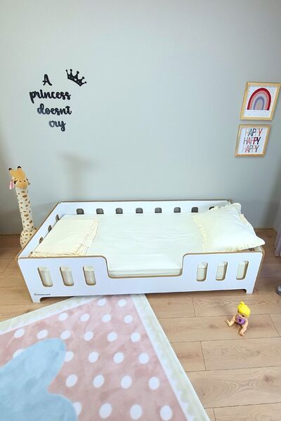 MiniWood Markaawm Montessori Çocuk Yatak Mdf Bebek Karyola