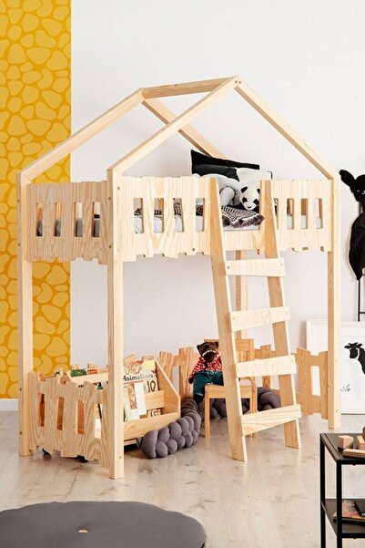 MiniWood Markaawm Montessori Ranza Çocuk Karyola Çatılı Oyun Evi Elephant