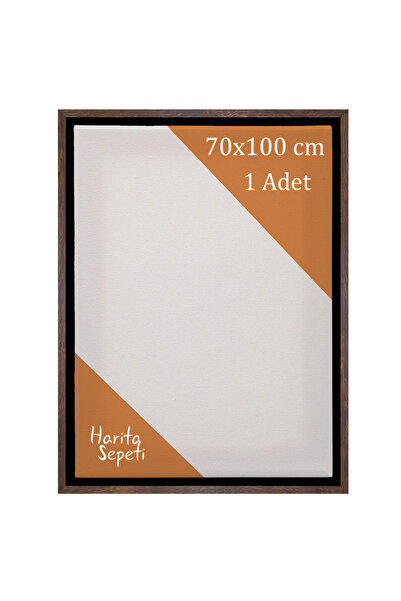 Harita Sepeti Kahverengi Çerçeveli 70x100 cm Boş Tuval Tablo