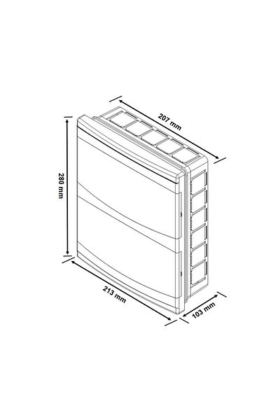 deniz ışık evi White Fuse Box - 18-Piece Flush Mounted, 280X213X103X207Mm, Br-813